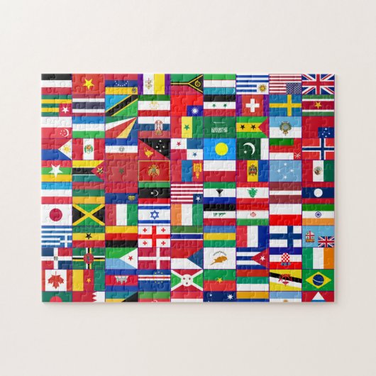 Drapeaux du monde Puzzle (Horizontal)