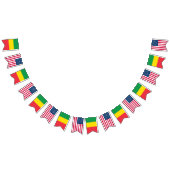 Drapeaux éthiopiens et américains côte à côte (Tout)