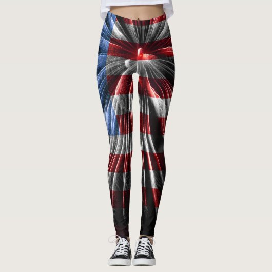 Drapeaux Fireworks Leggings (Devant)