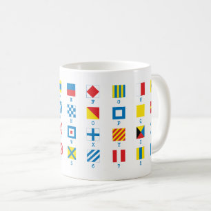 Drapeaux marins Signaux maritimes Alphabet Mug