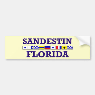 Drapeaux nautiques de Sandestin - Bumper Sticker