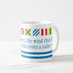 Drapeaux nautiques Signaux maritimes Mug de toast 