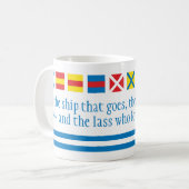 Drapeaux nautiques Signaux maritimes Mug de toast  (Devant gauche)