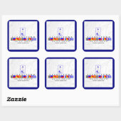 Drapeaux nautiques Stickers Caroline du Sud George (Feuille)