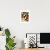 Drapeaux sur la 57e rue. Poster d'art (Bureau à domicile)