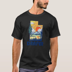 Draper Utah Natuur State Pride Mountains Retro T-shirt