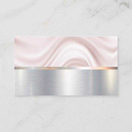 Draperige achtergrond | Goud metaal | Metaal gebor Visitekaartje (Achterkant)