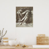 Drapery study for a Seated Figuur, c.1475-80 Poster (Keuken)