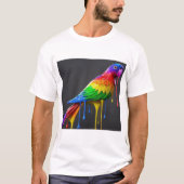Drapes in Parrot kleuren: levendig en speels T-shirt (Voorkant)