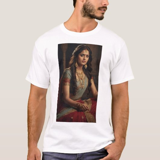 Draupadi: Onbevreesde heldin van Mahabharata T-shirt (Voorkant)