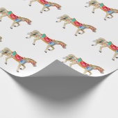 dravend carrouselpaard cadeaupapier (Hoek)