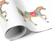 dravend carrouselpaard cadeaupapier (Rol Hoek)