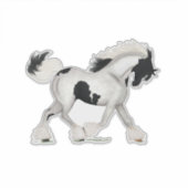 Dravend Gypsy Vanner Paard Pinto Pony Sticker (Voorkant)