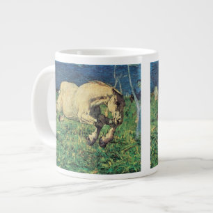 Dravend Paard door Giovanni Segantini, Vintage Kun Grote Koffiekop