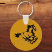 Dravend Paard Wild en Vrij Sleutelhanger (Voorkant)