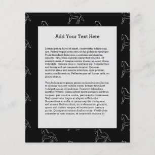Dravende Paarden Ruiter Wit Contour Paard Flyer