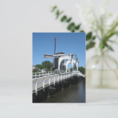 Drawbridge en windmolen briefkaart (Staand voorkant)
