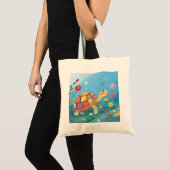 Drawing Baby Turtle Tote Bag (Voorkant (product))