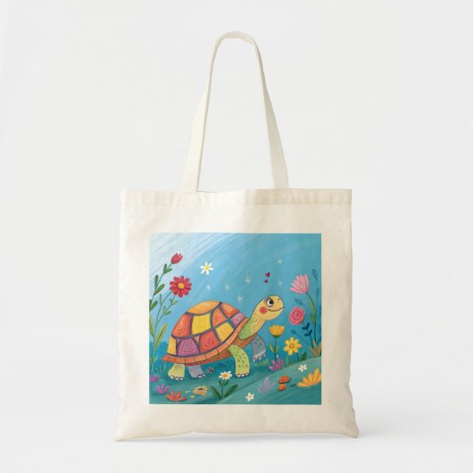 Drawing Baby Turtle Tote Bag (Voorkant)