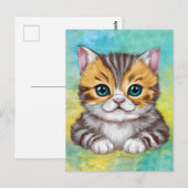 Drawing Cat Briefkaart (Voorkant / Achterkant)