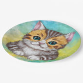 Drawing Cat Papieren Bordje (Gekanteld)