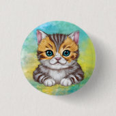 Drawing Cat Ronde Button 3,2 Cm (Voorkant)