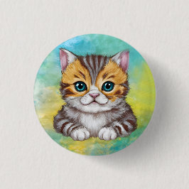 Drawing Cat Ronde Button 3,2 Cm