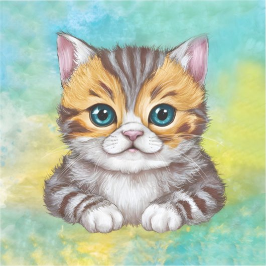 Drawing Cat Sticker (Voorkant)