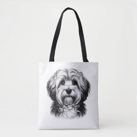 Drawing Havanese Dog Draagtas (Voorkant)