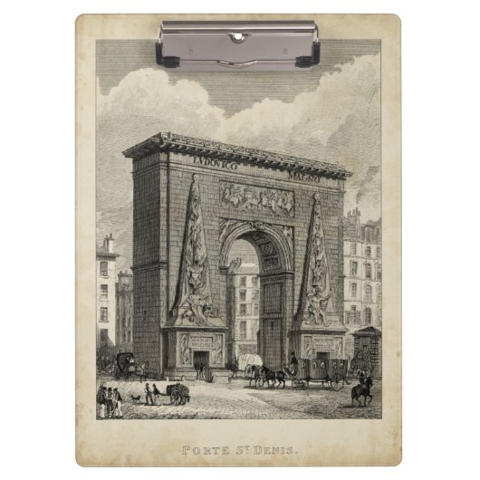 Drawing of Porte Saint-Denis Monument Klembord (Voorkant)