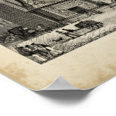 Drawing of Porte Saint-Denis Monument Poster (Hoek)