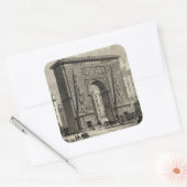 Drawing of Porte Saint-Denis Monument Vierkante Sticker (Envelop)