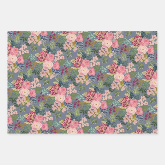 Drawing Room Wrapping Paper Flat Sheet Set van 3 (Voorkant 3)