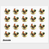 Drawing: The Rooster Ronde Sticker (Vel)