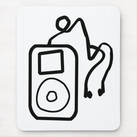 Drawn iPod Mousepad Muismat (Voorkant)
