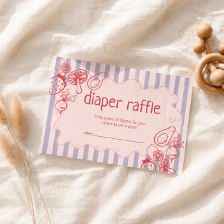 Drawn Locally Grown Farmer's Market Diaper Raffle Informatiekaartje