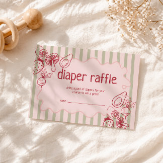 Drawn Locally Grown Farmer's Market Diaper Raffle Informatiekaartje