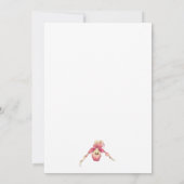 Drawn Pink and Yellow Lady Slipper Orchid Wedding Kaart (Achterkant)