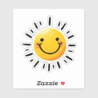 Drawn Sun Sticker