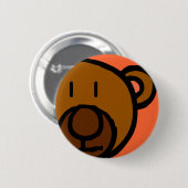Drawn Teddy Bear Face Ronde Button 5,7 Cm (Voorkant /achterkant)