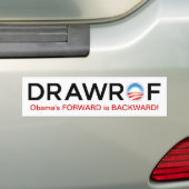 DRAWROF Barack Obama EN AVANT est autocollant (En voiture)