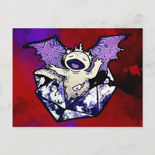 Draxolotyl Hatchling Briefkaart (Voorkant)