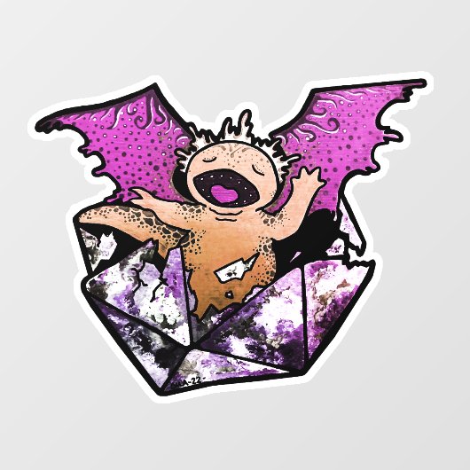 Draxolotyl-vensterbinding Raamsticker (Vel)