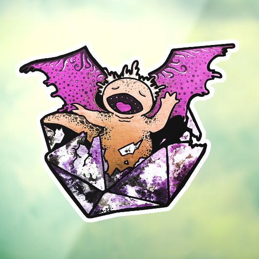 Draxolotyl-vensterbinding Raamsticker (Vel 3)