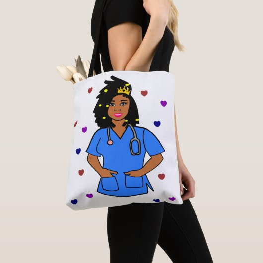 Dread locks verpleegster voor kinderverzorging draagtas (Dichtbij)