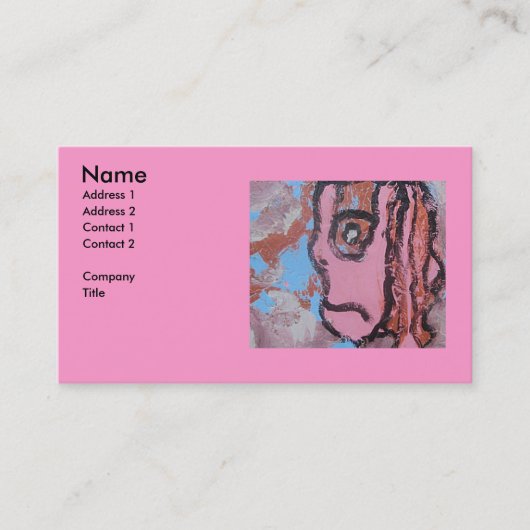 DREAD PINK VISITEKAARTJE (Voorkant)