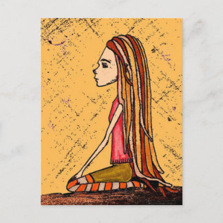 dreadlock girl briefkaart