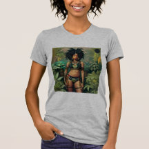 Dreadlock Queen Cheeba Heather Grijs T-shirt