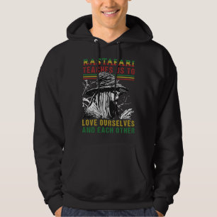 Dreadlock Rastaman Ethiopische Vlag Rastafarian Ze Hoodie
