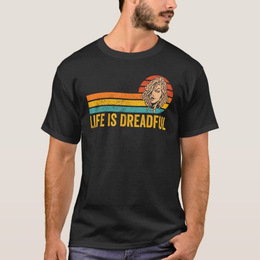Dreadlocks Dreads Rastafari Rasta Life Is Dreadful T-shirt (Voorkant)